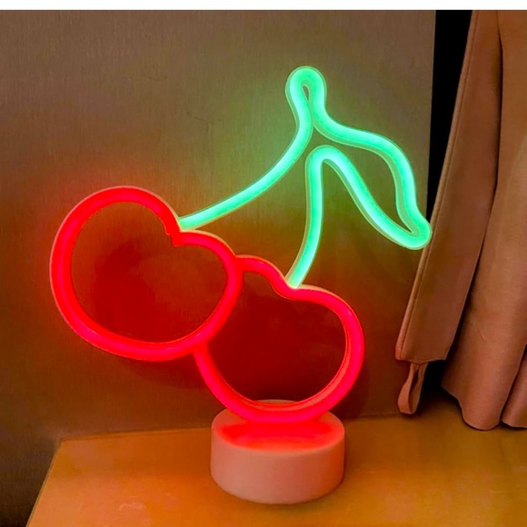 urban shop Other - New LED Neon Cherry Night Sign Neon Light Art Lamp Table Bar Party Decoration